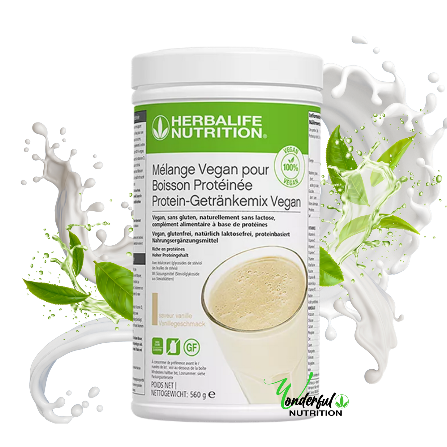 Veganer Protein-Shake-Mix mit Vanille-Geschmack