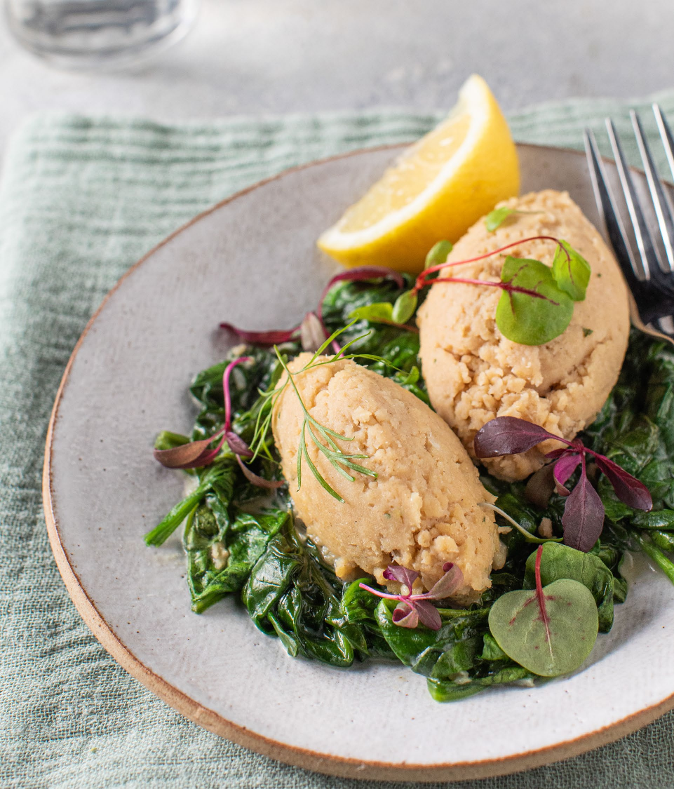 Quenelles poisson-épinards