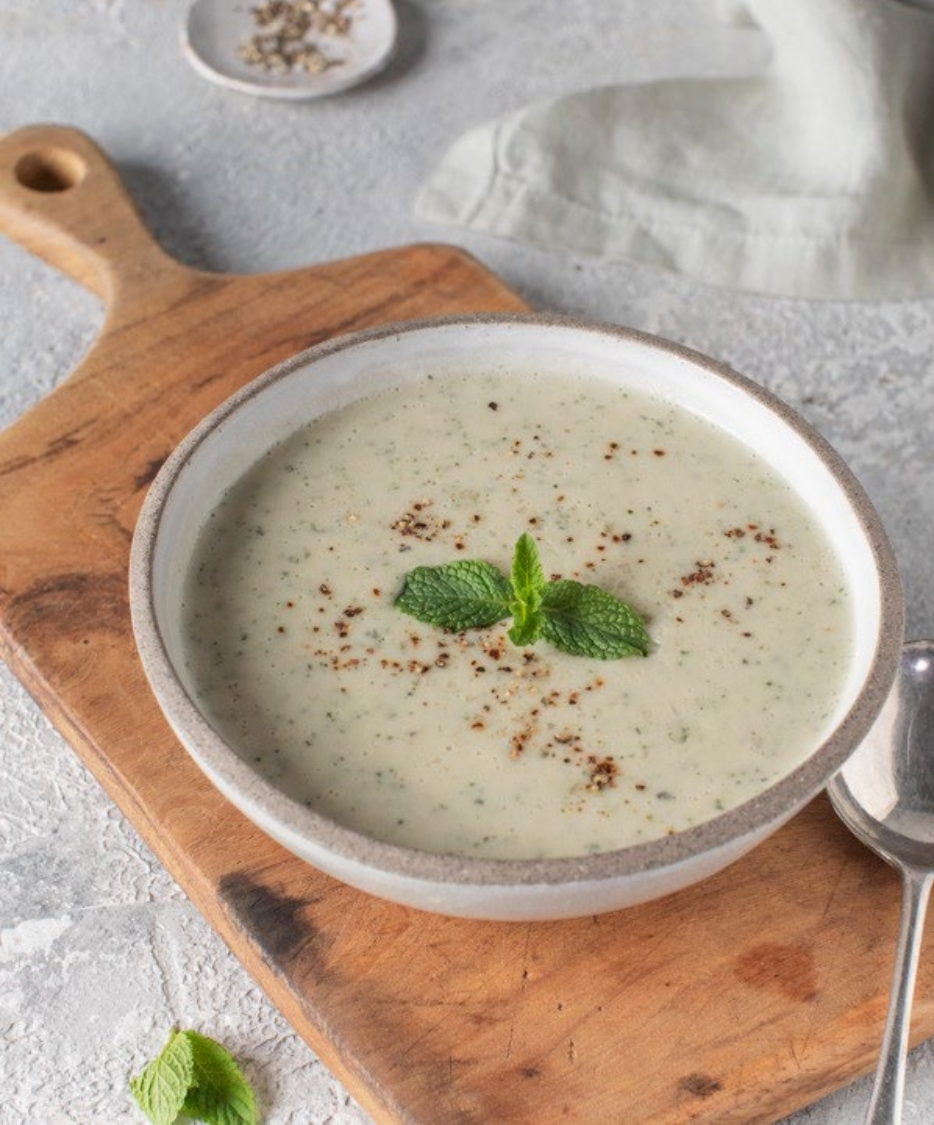 Soupe Crème de céleri et menthe