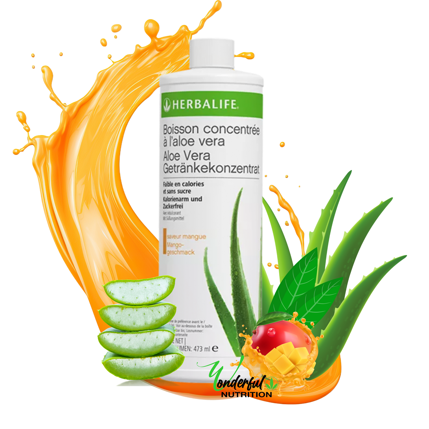 Concentrated aloe vera drink made from Mango aloe vera juice