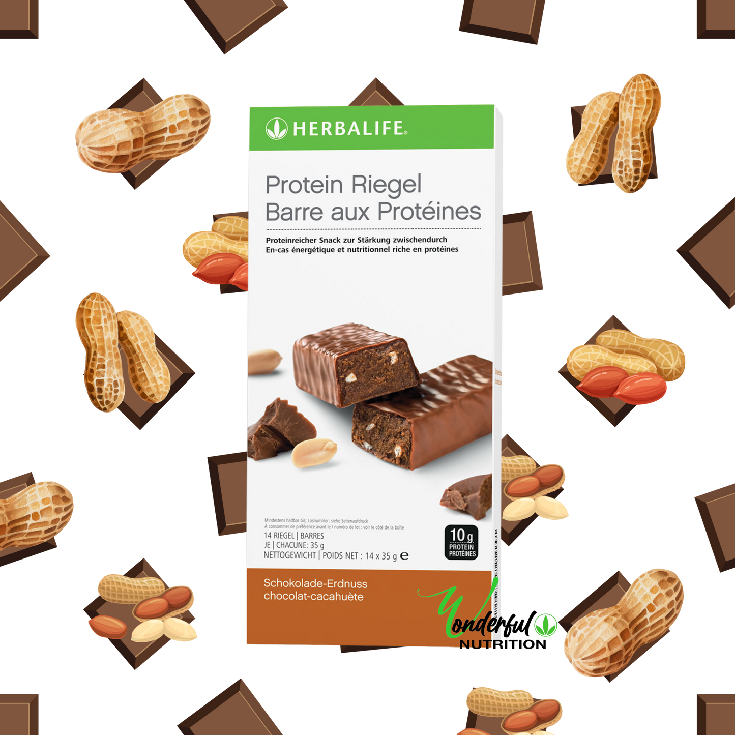 Barres aux protéines Chocolat Cacahuète