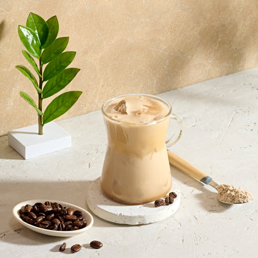 High Protein Iced Coffee Café frappé protéiné Latte Macchiato